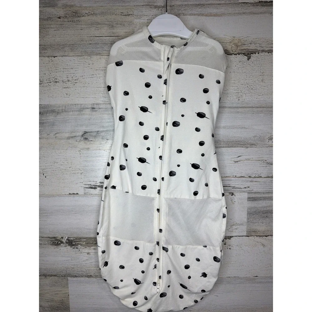 Happiest Baby Sleepea Swaddle Kids Large White Black Planets Space EUC